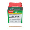 TIMCO C2 Strong-Fix Multi-Purpose Premium Countersunk Gold Woodscrews - 5.0 x 80 Thumbnail