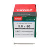 TIMCO Classic Multi-Purpose Countersunk A2 Stainless Steel Woodscrews - 5.0 x 80 Thumbnail