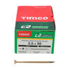 TIMCO C2 Strong-Fix Multi-Purpose Premium Countersunk Gold Woodscrews - 5.0 x 90 Thumbnail