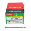 TIMCO C2 Strong-Fix Multi-Purpose Premium Countersunk Gold Woodscrews - 5.0 x 100 Thumbnail