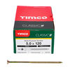 TIMCO Classic Multi-Purpose Countersunk Gold Woodscrews - 5.0 x 120 Thumbnail