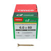 TIMCO C2 Strong-Fix Multi-Purpose Premium Countersunk Gold Woodscrews - 6.0 x 60 Thumbnail