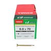 TIMCO C2 Strong-Fix Multi-Purpose Premium Countersunk Gold Woodscrews - 6.0 x 70 Thumbnail