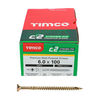 TIMCO C2 Strong-Fix Multi-Purpose Premium Countersunk Gold Woodscrews - 6.0 x 100 Thumbnail