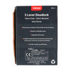 TIMCO 3 Lever Deadlock Satin Nickel - 78mm Thumbnail