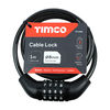 TIMCO Steel Braided Combination Cable Lock - 8mm x 1m Thumbnail