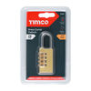 TIMCO Brass Combination Padlock - 28mm Thumbnail