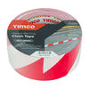 TIMCO Hazard Warning Cloth Tape Red and White - 33m x 50mm Thumbnail