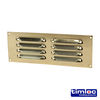 Timloc Louvre Grille Vent Polished Brass - 242 x 89mm Thumbnail