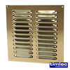 Timloc Louvre Grille Vent Polished Brass - 242 x 242mm Thumbnail