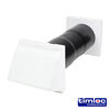 Timloc AeroCore Through Wall Vent Set with Cowl and Baffle White - 127 x 350 (dia x length) Thumbnail