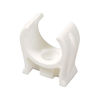 Single Snap-In Open Pipe Clips White  - 28mm Thumbnail