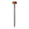 TIMCO Polymer Headed Pins A4 Stainless Steel Clay Brown - 30mm Thumbnail