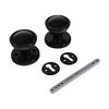 TIMCO Plastic Rim / Mortice Knob Set Black - 50mm Thumbnail