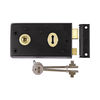 TIMCO Rim Sash Lock Inward and Outward Keep Black - 143 x 83mm Thumbnail