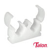 Talon Double Hinged Pipe Clips White - 15mm Thumbnail