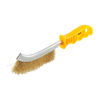 TIMCO Yellow Handle Wire Brush Brass - 255mm Thumbnail