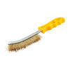 TIMCO Yellow Handle Wire Brush Brass - 255mm Thumbnail