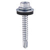 TIMCO Self-Drilling Light Section Silver Screws with EPDM Washer - 5.5 x 19 Thumbnail