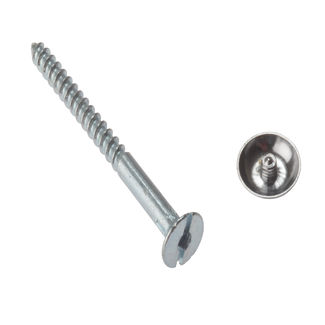 Mirror Screw - Zinc Plated - Bag - 8 x 1 1/2" - 8 x 1 1/2"