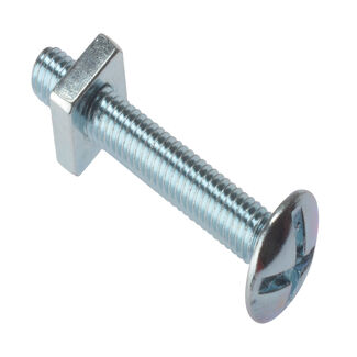 Roofing Bolts with Square Nuts - Zinc Plated - Bag - M8 x 120mm