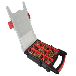 ForgeFast Elite Low-Torque Woodscrews - Organiser Pro - 1000 piece - Assorted