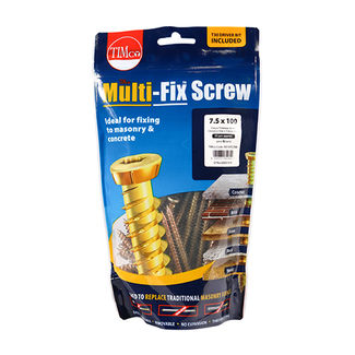 TIMCO Concrete Screws Flat Countersunk Gold - 7.5 x 70