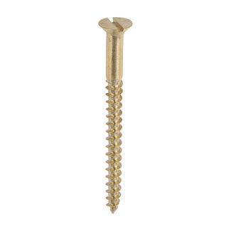 TIMCO Solid Brass Countersunk Woodscrews - 8 x 2