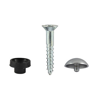 TIMCO Mirror Screws Dome Head Chrome - 8 x 2