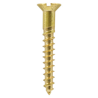 TIMCO Solid Brass Countersunk Woodscrews - 4 x 1/2