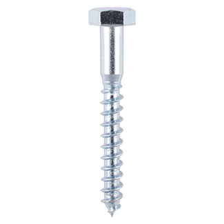 TIMCO Coach Screws Hex Head Silver  - 6.0 x 40