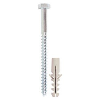 TIMCO Coach Screws Hex Head Silver  - 6.0 x 60