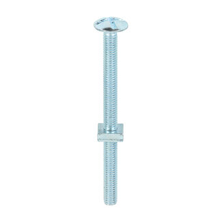 TIMCO Roofing Bolts & Square Nuts Silver - M6 x 80