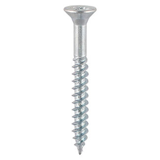 TIMCO Twin-Threaded Countersunk Silver Woodscrews - 7 x 1 1/4