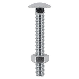 TIMCO Carriage Bolts DIN603 & Hex Full Nut DIN934 A2 Stainless Steel - M8 x 100