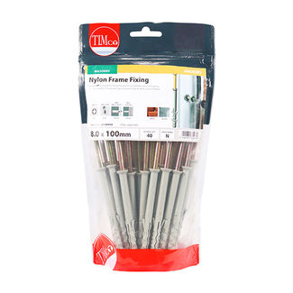 TIMCO Nylon Frame Fixings - 8.0 x 100