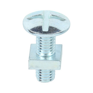 TIMCO Roofing Bolts & Square Nuts Silver - M8 x 25