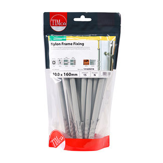 TIMCO Nylon Frame Fixings - 10.0 x 160