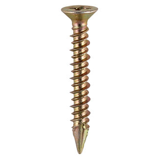 TIMCO Window Fabrication Screws Countersunk PH High-Low Thread Slash Point Yellow - 4.3 x 40