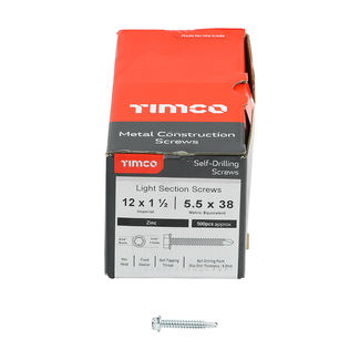 TIMCO Self-Drilling Light Section Silver Screws - 12 x 1 1/2