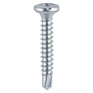 TIMCO Window Fabrication Screws Friction Stay Shallow Pan Countersunk PH Self-Tapping Self-Drilling Point Zinc - 4.8 x 23