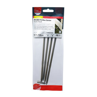 TIMCO Wafer Head Exterior Green Timber Screws  - 6.7 x 150