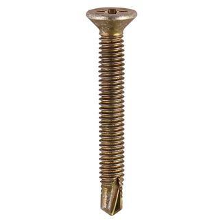 TIMCO Window Fabrication Screws Countersunk PH Metric Thread Self-Drilling Point Yellow - M4 x 19