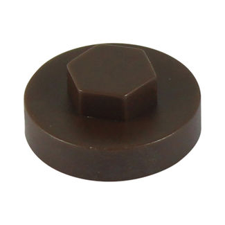 TIMCO Hex Head Cover Caps Van Dyke Brown - 19mm