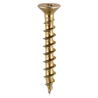 TIMCO Window Fabrication Screws Countersunk with Ribs PH Single Thread Gimlet Point Yellow - 4.3 x 16