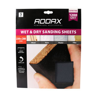 TIMCO Wet & Dry Sanding Sheets 1200 Grit Black - 230 x 280mm