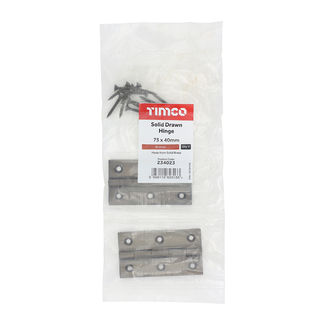 TIMCO Solid Drawn Brass Hinges Bronze - 75 x 40