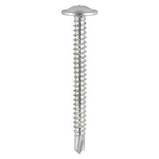 TIMCO Baypole Screws Wafer Flange PH Self-Drilling Point Zinc - 4.8 x 50