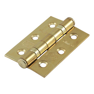 TIMCO Ball Bearing Hinges Grade 7 Steel Electro Brass - 76 x 51 x 2.2