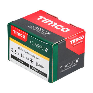 TIMCO Classic Multi-Purpose Countersunk Gold Woodscrews - 3.5 x 16